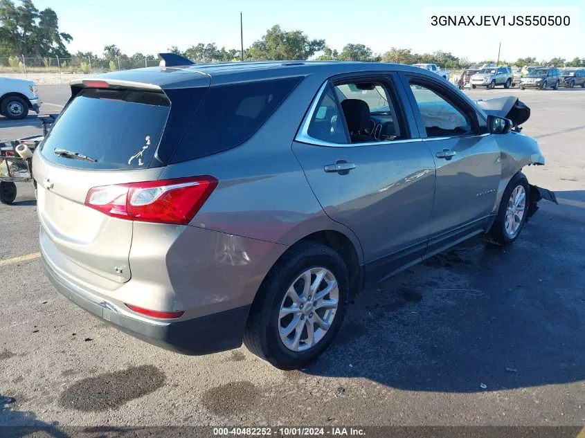 2018 Chevrolet Equinox Lt VIN: 3GNAXJEV1JS550500 Lot: 40482252