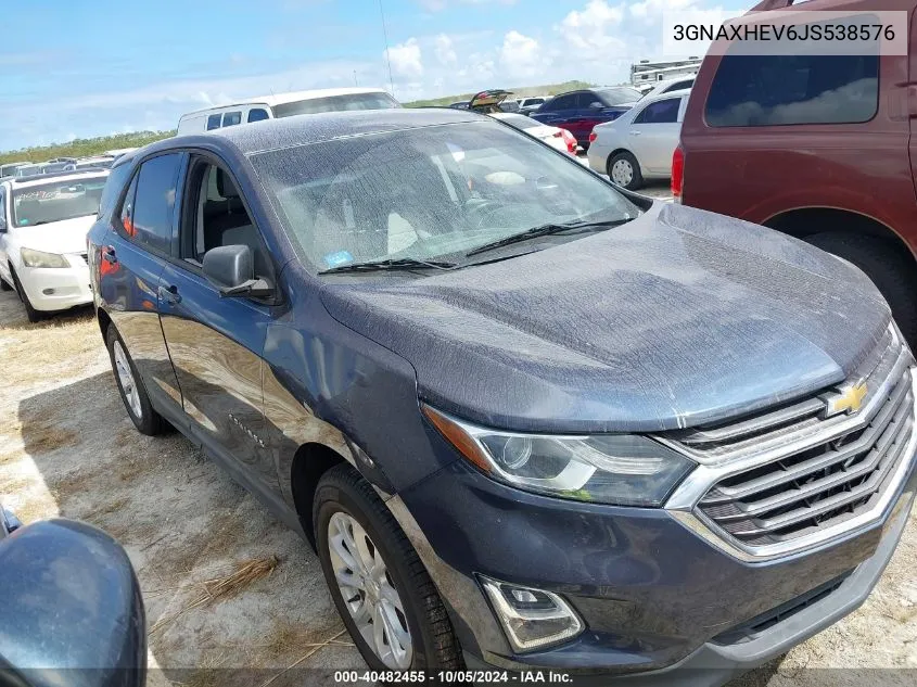 3GNAXHEV6JS538576 2018 Chevrolet Equinox Ls