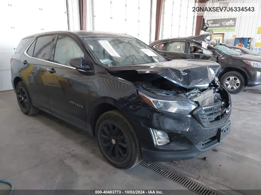 2018 Chevrolet Equinox Lt VIN: 2GNAXSEV7J6334543 Lot: 40483773