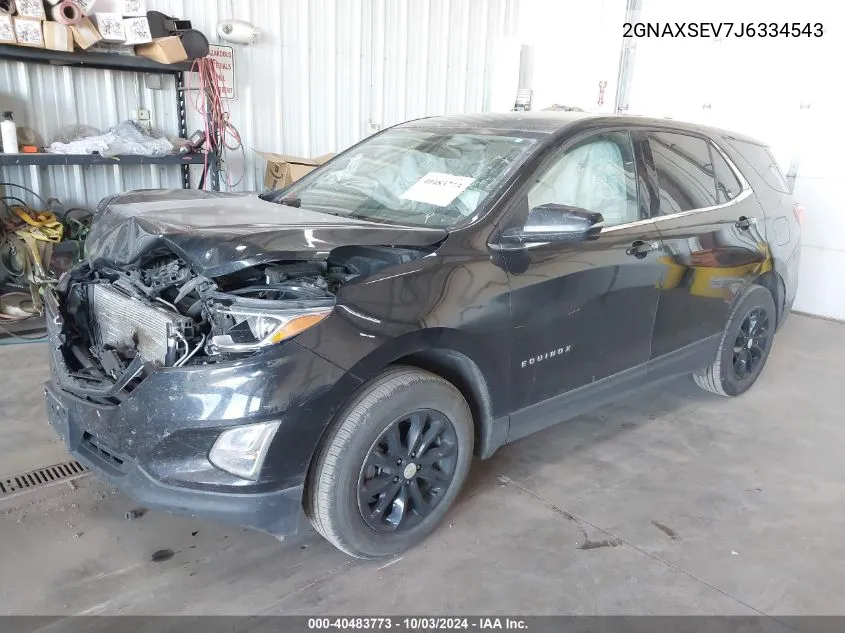 2018 Chevrolet Equinox Lt VIN: 2GNAXSEV7J6334543 Lot: 40483773