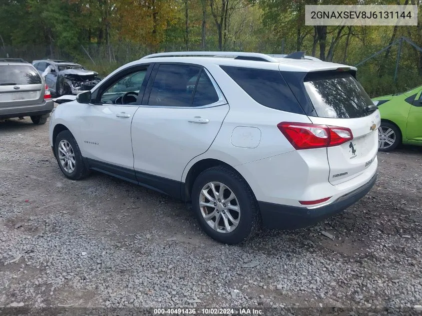 2018 Chevrolet Equinox Lt VIN: 2GNAXSEV8J6131144 Lot: 40491436