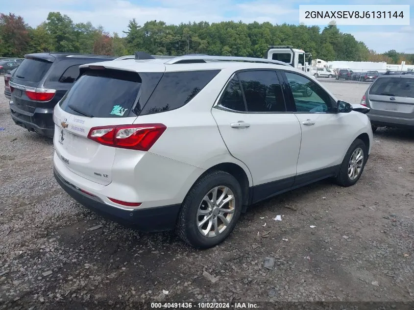 2018 Chevrolet Equinox Lt VIN: 2GNAXSEV8J6131144 Lot: 40491436