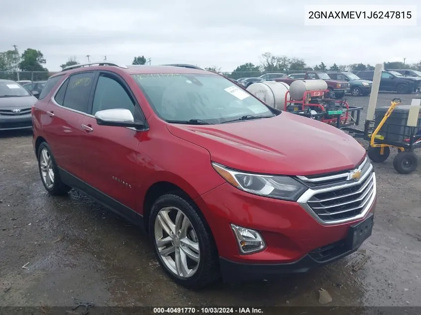 2018 Chevrolet Equinox Premier VIN: 2GNAXMEV1J6247815 Lot: 40491770