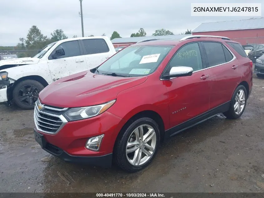 2018 Chevrolet Equinox Premier VIN: 2GNAXMEV1J6247815 Lot: 40491770