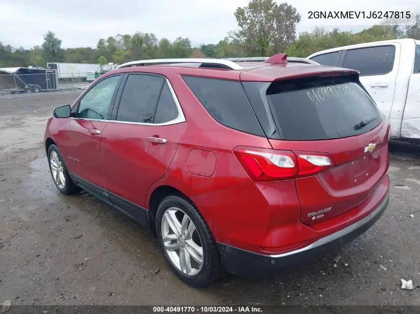 2018 Chevrolet Equinox Premier VIN: 2GNAXMEV1J6247815 Lot: 40491770