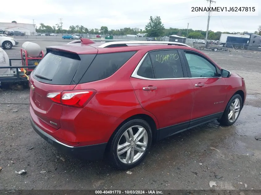 2018 Chevrolet Equinox Premier VIN: 2GNAXMEV1J6247815 Lot: 40491770