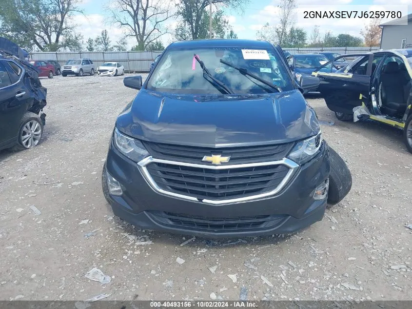 2018 Chevrolet Equinox Lt VIN: 2GNAXSEV7J6259780 Lot: 40493156