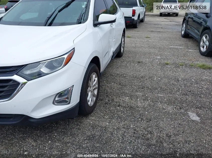 2018 Chevrolet Equinox Lt VIN: 2GNAXJEV5J6118538 Lot: 40494856