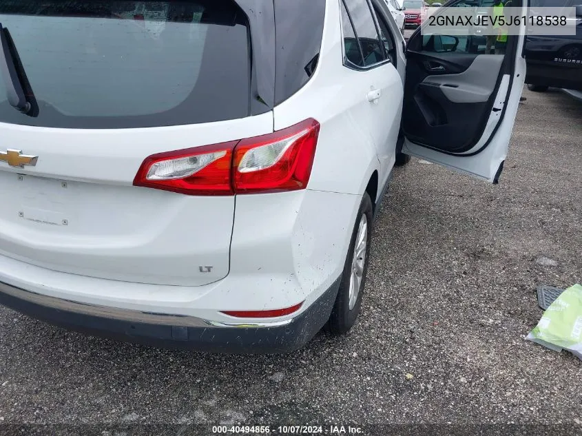 2018 Chevrolet Equinox Lt VIN: 2GNAXJEV5J6118538 Lot: 40494856