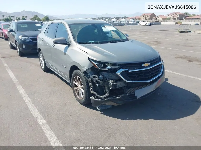 2018 Chevrolet Equinox Lt VIN: 3GNAXJEVXJS645086 Lot: 40498485