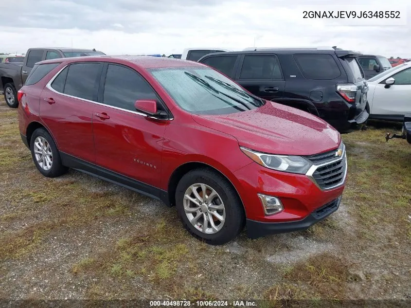 2018 Chevrolet Equinox Lt VIN: 2GNAXJEV9J6348552 Lot: 40498728