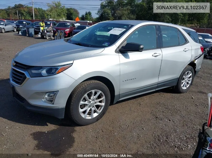 2018 Chevrolet Equinox Ls VIN: 3GNAXREV9JL102367 Lot: 40499164