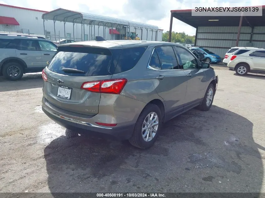 2018 Chevrolet Equinox Lt VIN: 3GNAXSEVXJS608139 Lot: 40508191