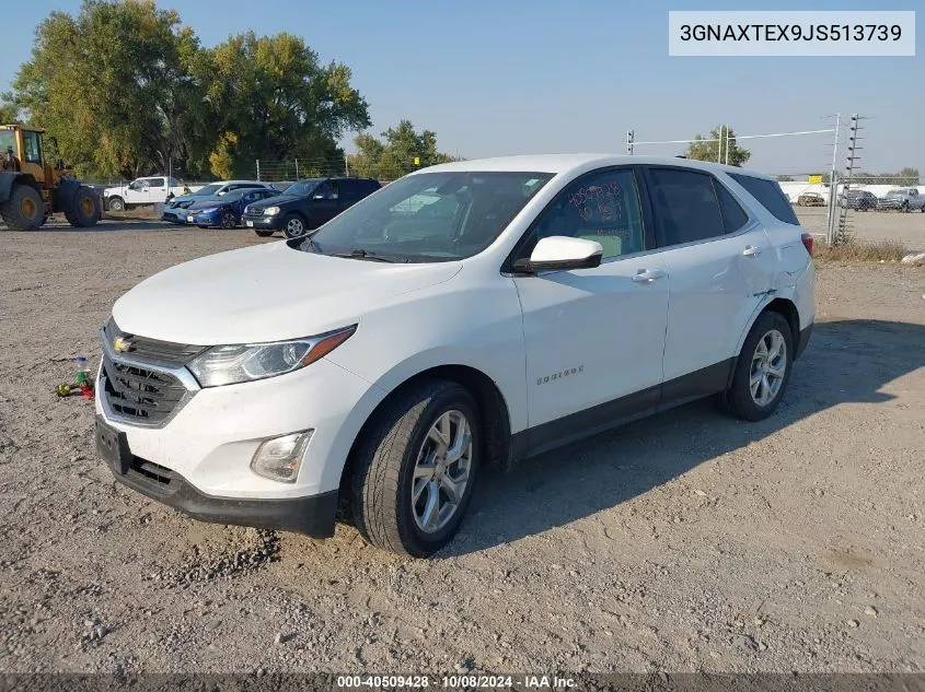 2018 Chevrolet Equinox Lt VIN: 3GNAXTEX9JS513739 Lot: 40509428