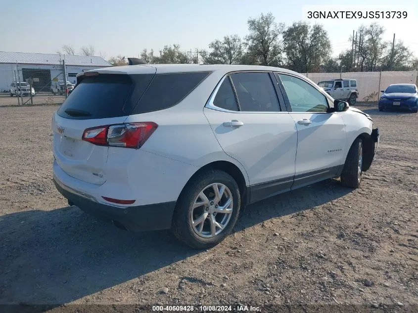 2018 Chevrolet Equinox Lt VIN: 3GNAXTEX9JS513739 Lot: 40509428