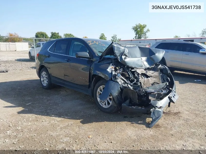 2018 Chevrolet Equinox Lt VIN: 3GNAXJEV0JS541738 Lot: 40511867