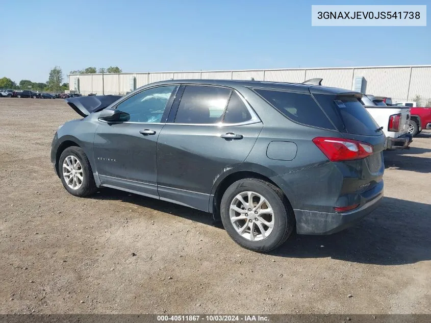 2018 Chevrolet Equinox Lt VIN: 3GNAXJEV0JS541738 Lot: 40511867