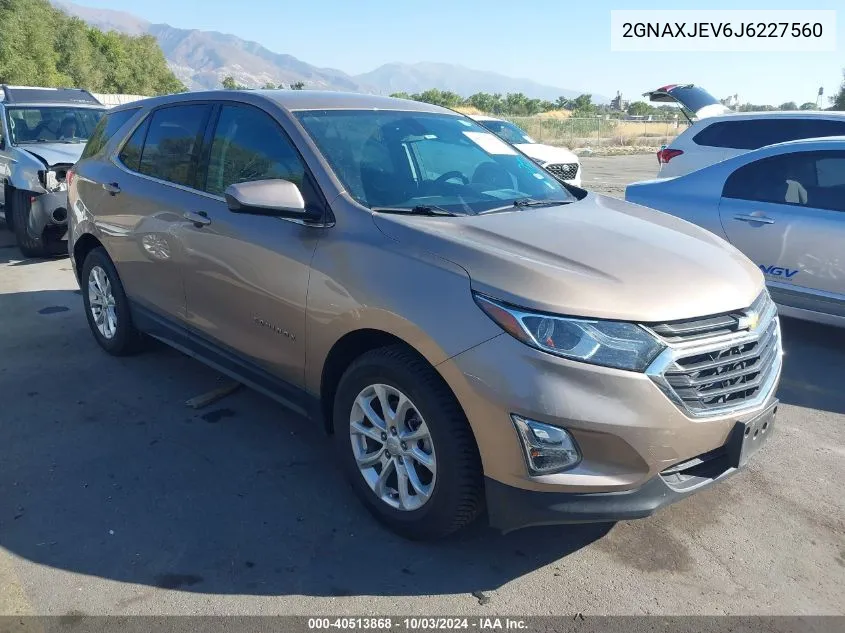 2018 Chevrolet Equinox Lt VIN: 2GNAXJEV6J6227560 Lot: 40513868