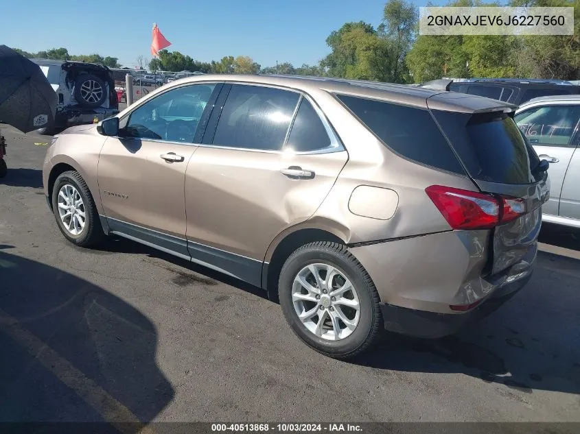 2018 Chevrolet Equinox Lt VIN: 2GNAXJEV6J6227560 Lot: 40513868