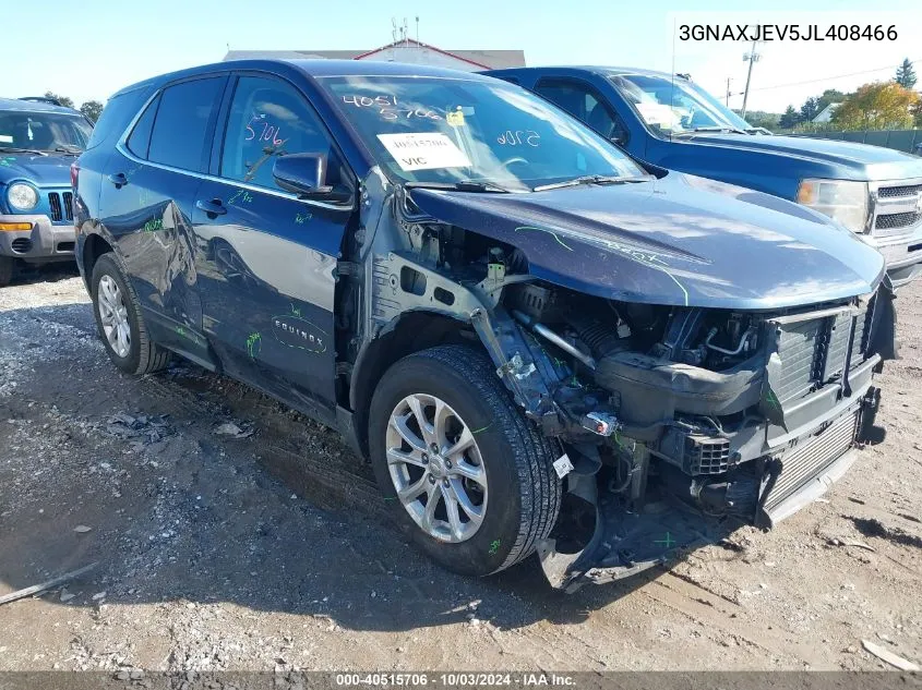 2018 Chevrolet Equinox Lt VIN: 3GNAXJEV5JL408466 Lot: 40515706