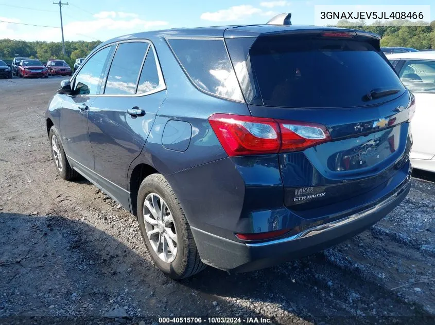 2018 Chevrolet Equinox Lt VIN: 3GNAXJEV5JL408466 Lot: 40515706