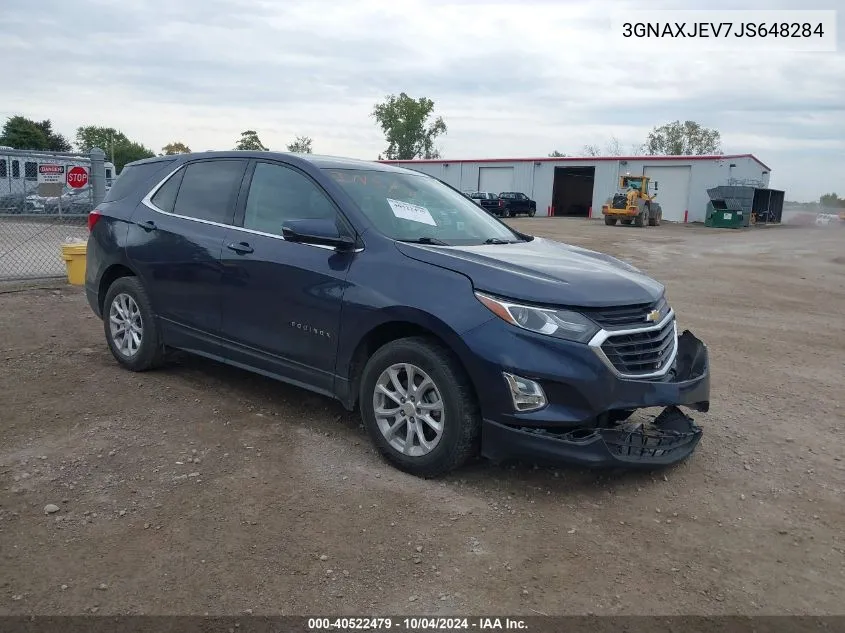 2018 Chevrolet Equinox Lt VIN: 3GNAXJEV7JS648284 Lot: 40522479