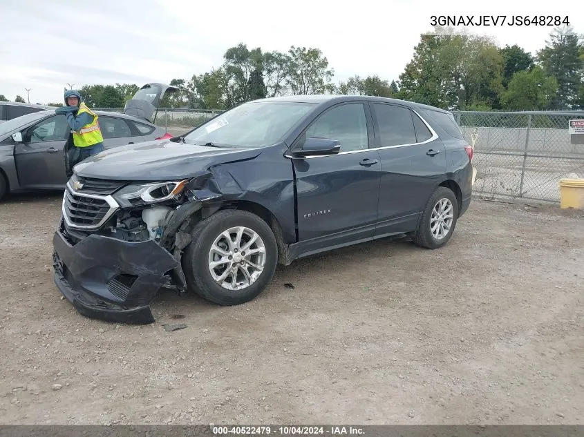 2018 Chevrolet Equinox Lt VIN: 3GNAXJEV7JS648284 Lot: 40522479