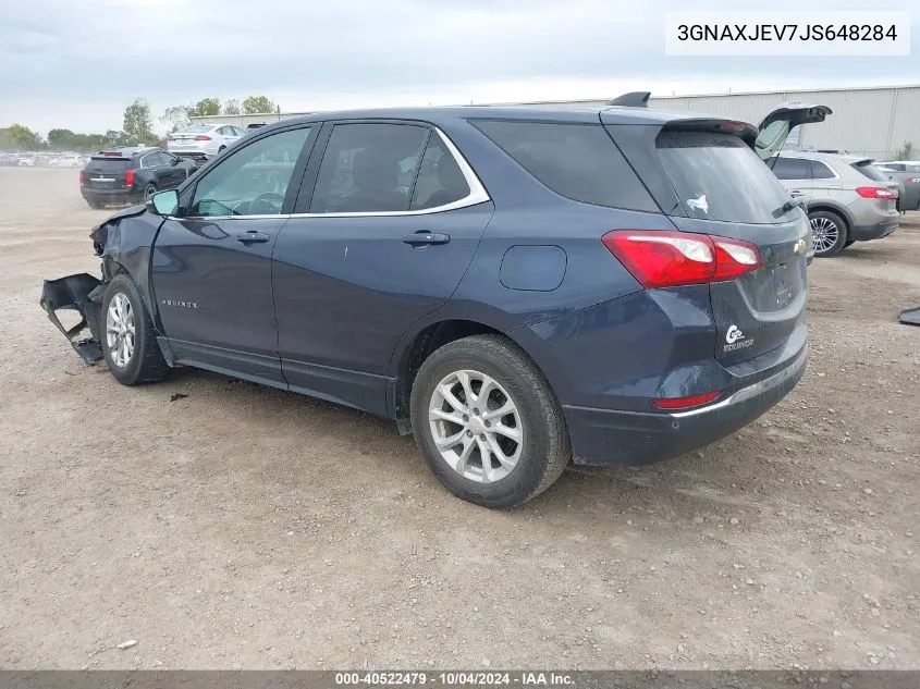 2018 Chevrolet Equinox Lt VIN: 3GNAXJEV7JS648284 Lot: 40522479