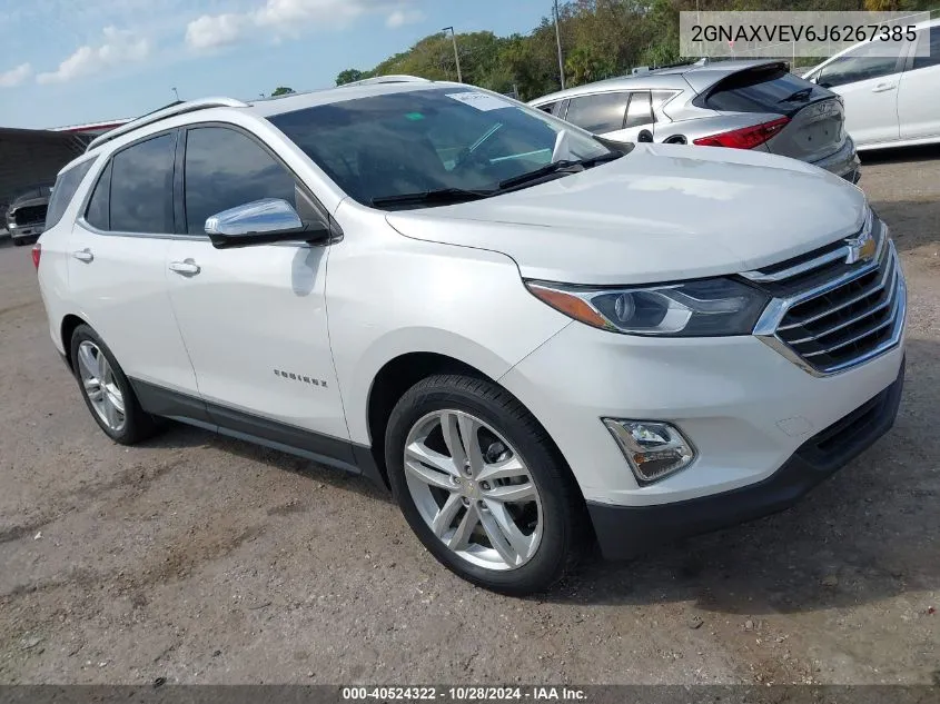 2018 Chevrolet Equinox Premier VIN: 2GNAXVEV6J6267385 Lot: 40524322