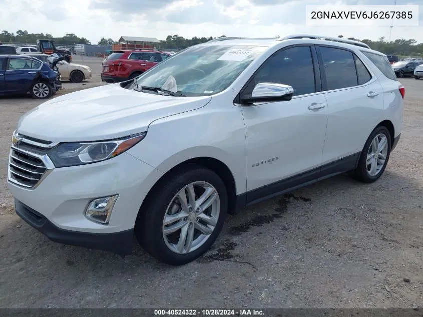 2018 Chevrolet Equinox Premier VIN: 2GNAXVEV6J6267385 Lot: 40524322