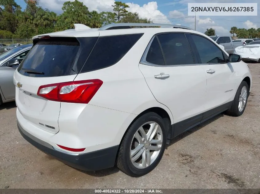 2018 Chevrolet Equinox Premier VIN: 2GNAXVEV6J6267385 Lot: 40524322