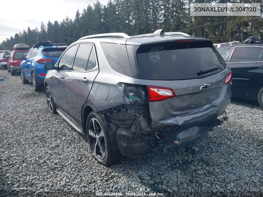 2018 Chevrolet Equinox Lt VIN: 3GNAXLEU1JL304320 Lot: 40524495