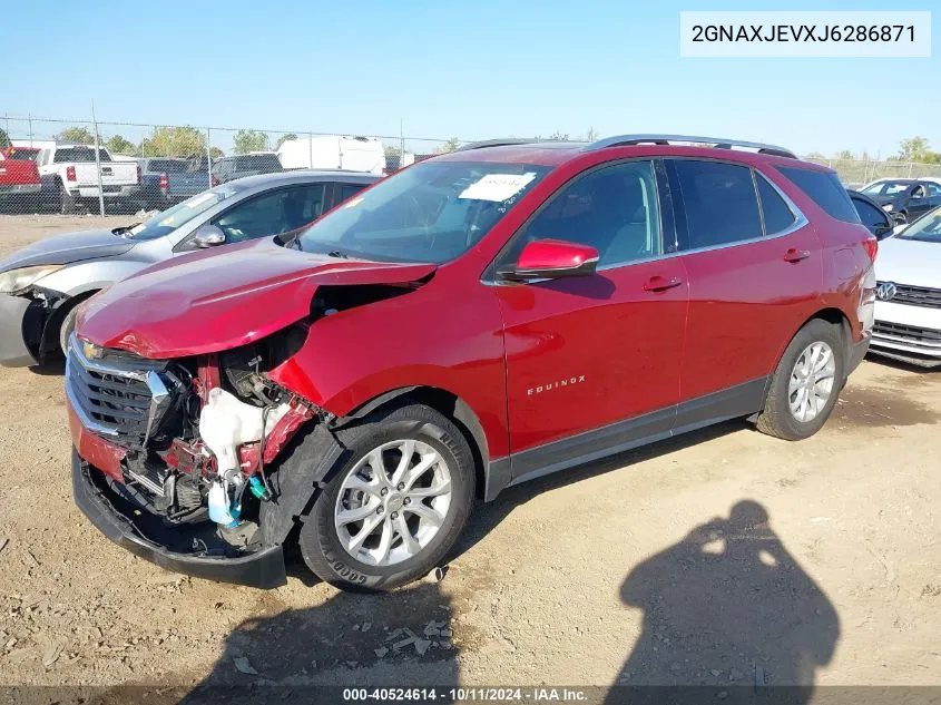 2018 Chevrolet Equinox Lt VIN: 2GNAXJEVXJ6286871 Lot: 40524614