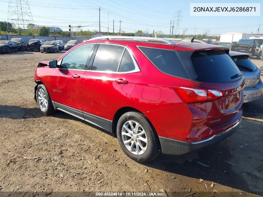 2018 Chevrolet Equinox Lt VIN: 2GNAXJEVXJ6286871 Lot: 40524614