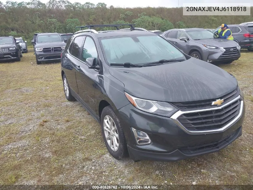 2018 Chevrolet Equinox Lt VIN: 2GNAXJEV4J6118918 Lot: 40526762