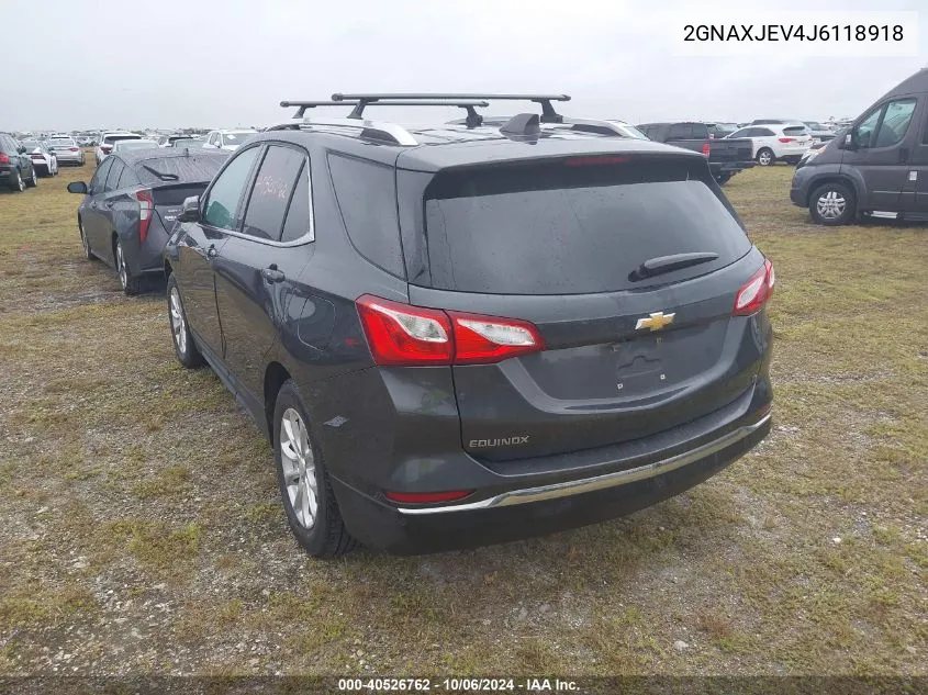 2GNAXJEV4J6118918 2018 Chevrolet Equinox Lt