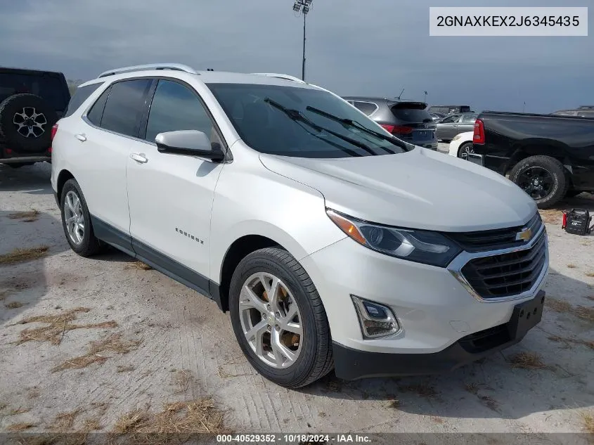 2018 Chevrolet Equinox Lt VIN: 2GNAXKEX2J6345435 Lot: 40529352