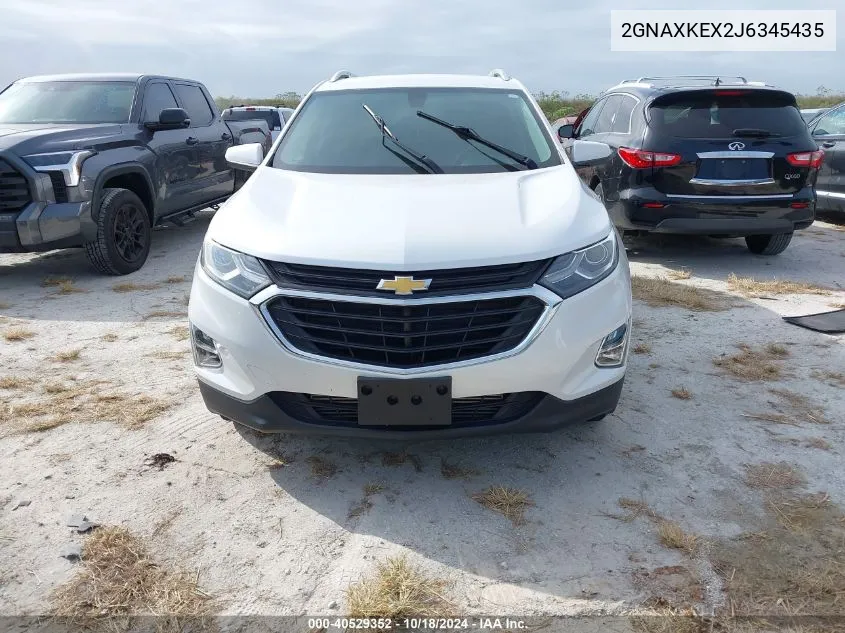 2018 Chevrolet Equinox Lt VIN: 2GNAXKEX2J6345435 Lot: 40529352