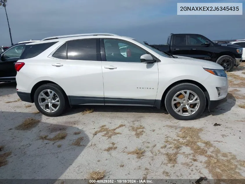 2018 Chevrolet Equinox Lt VIN: 2GNAXKEX2J6345435 Lot: 40529352