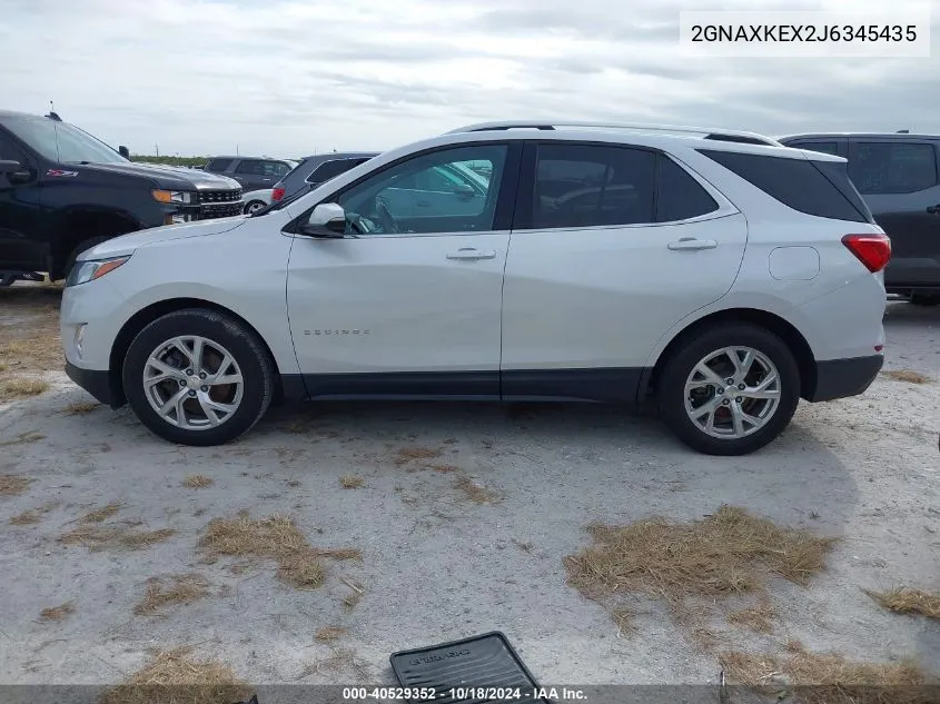 2018 Chevrolet Equinox Lt VIN: 2GNAXKEX2J6345435 Lot: 40529352