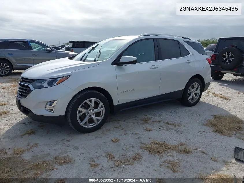 2018 Chevrolet Equinox Lt VIN: 2GNAXKEX2J6345435 Lot: 40529352