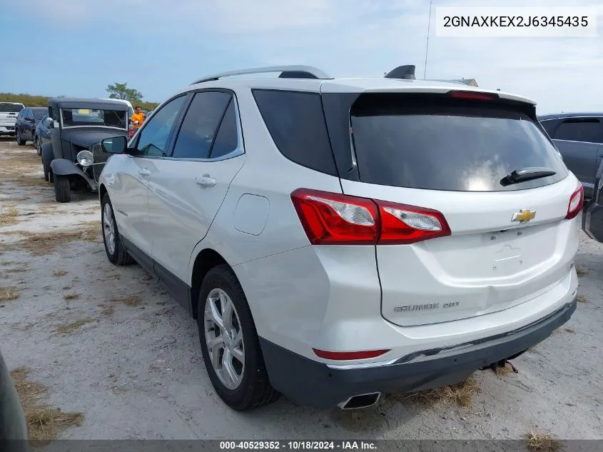 2018 Chevrolet Equinox Lt VIN: 2GNAXKEX2J6345435 Lot: 40529352