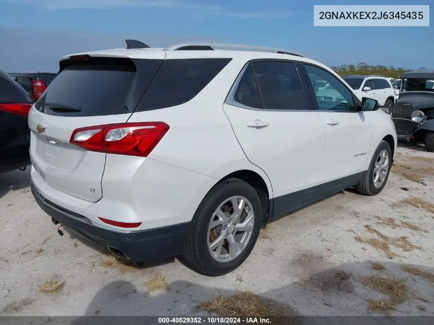 2018 Chevrolet Equinox Lt VIN: 2GNAXKEX2J6345435 Lot: 40529352