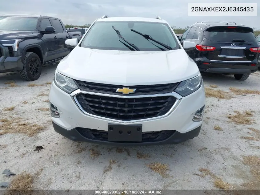 2018 Chevrolet Equinox Lt VIN: 2GNAXKEX2J6345435 Lot: 40529352