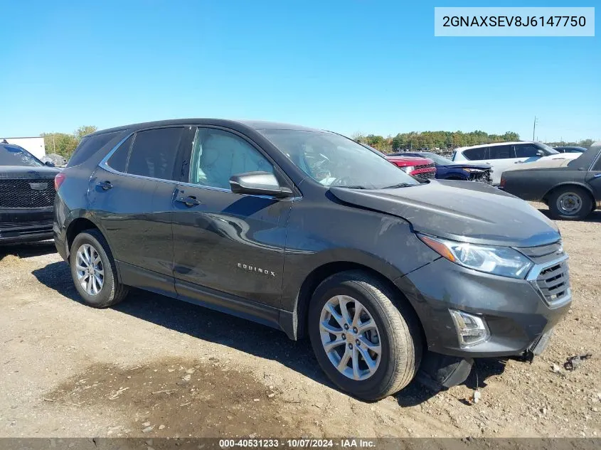 2018 Chevrolet Equinox Lt VIN: 2GNAXSEV8J6147750 Lot: 40531233