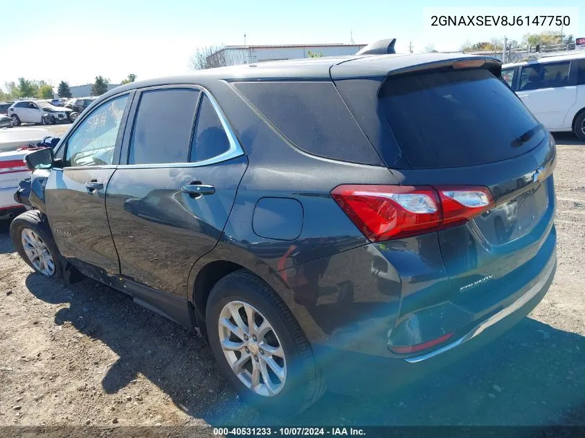 2018 Chevrolet Equinox Lt VIN: 2GNAXSEV8J6147750 Lot: 40531233