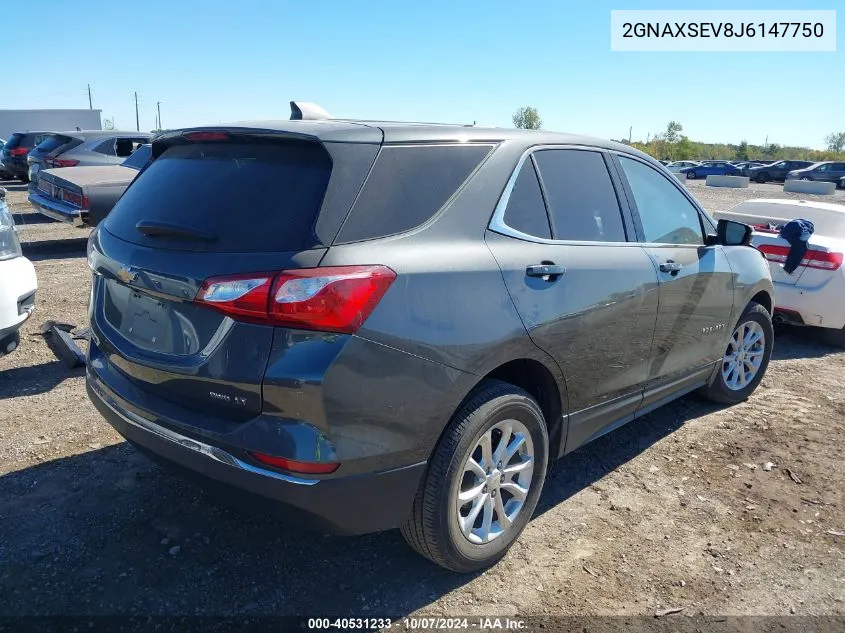 2018 Chevrolet Equinox Lt VIN: 2GNAXSEV8J6147750 Lot: 40531233