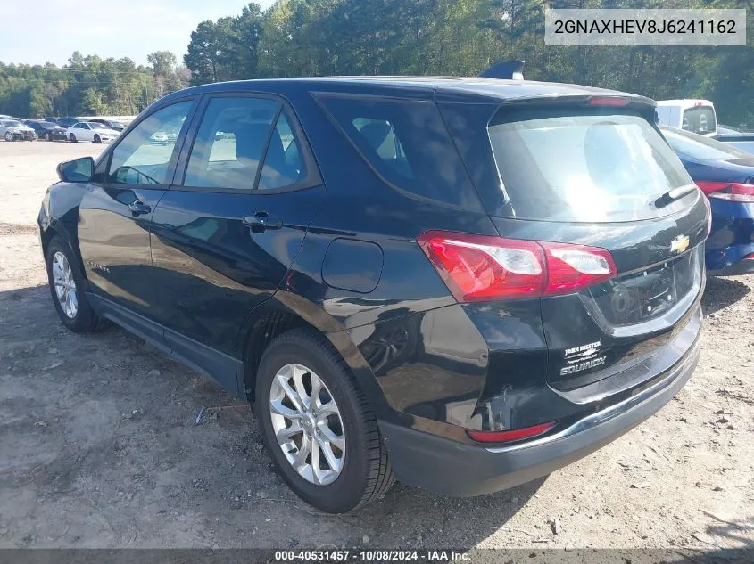 2018 Chevrolet Equinox Ls VIN: 2GNAXHEV8J6241162 Lot: 40531457