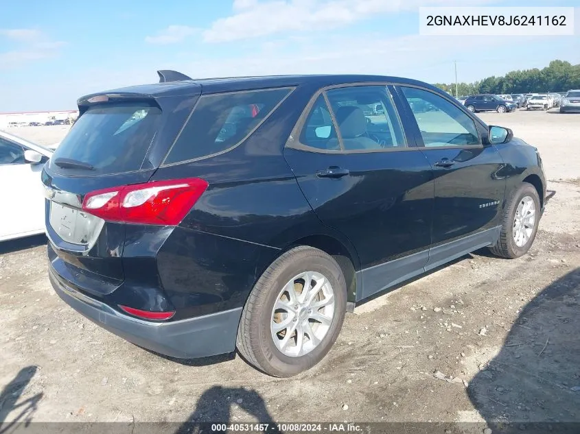 2018 Chevrolet Equinox Ls VIN: 2GNAXHEV8J6241162 Lot: 40531457