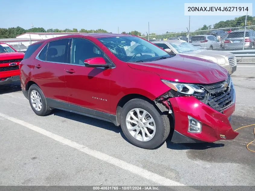 2018 Chevrolet Equinox Lt VIN: 2GNAXJEV4J6271914 Lot: 40531765